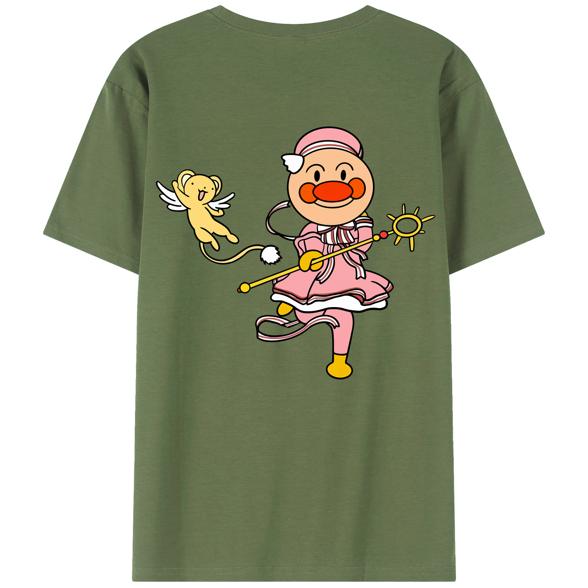 （画像用） アンパンマン Anpanman 綿100％ メンズ半袖Tシャツ（バックプリント） 通気性